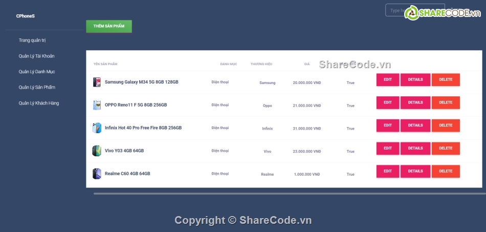 MVC,bán,Web điện thoại,+ MVC,Báo,cáo